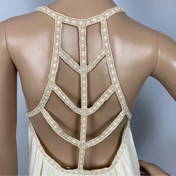 NEW SAYLOR REVOLVE CREAM EMBELLISHED MINI DRESS - Picture 8 of 9